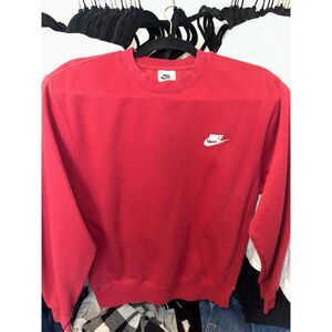 Vintage Nike Men's S Oversized Red Sweater Small Tee Shirt Pullover T-Shirt